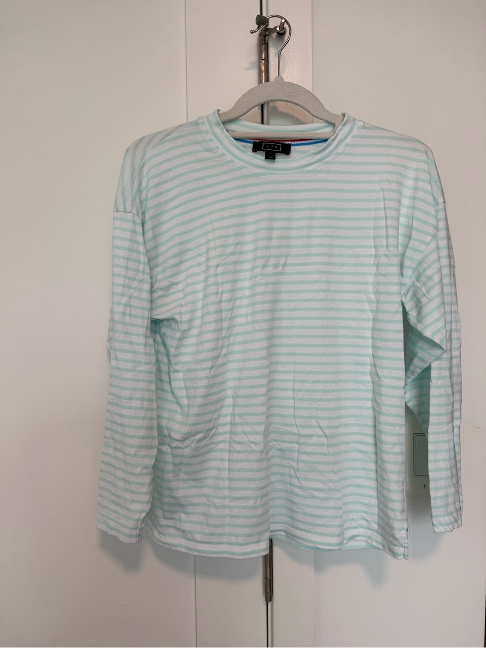 AYR Mint and White Striped French Fry Shirt